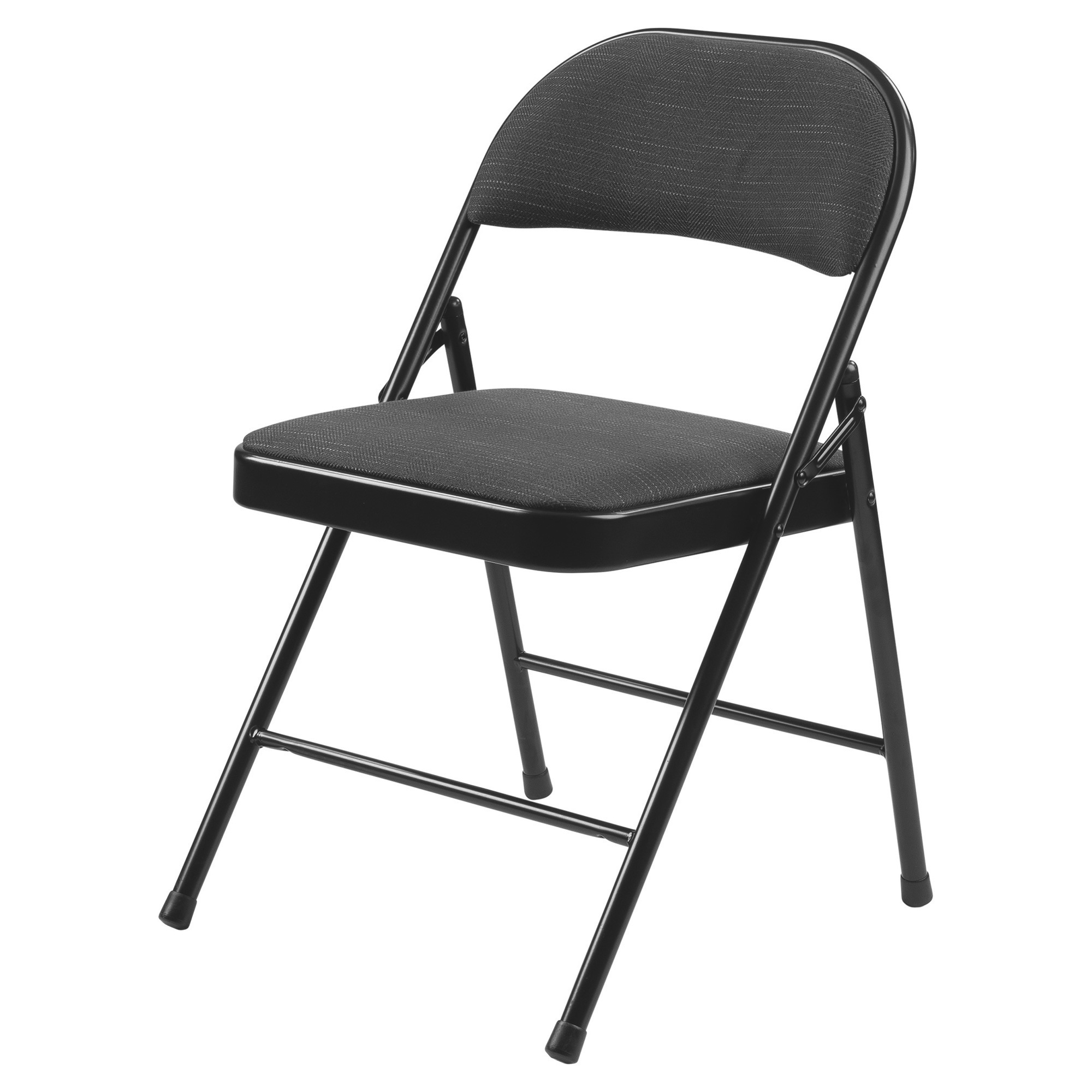 National Public Seating Fabric Padded Folding Chairs, 4-Pk., Black, Model# 970